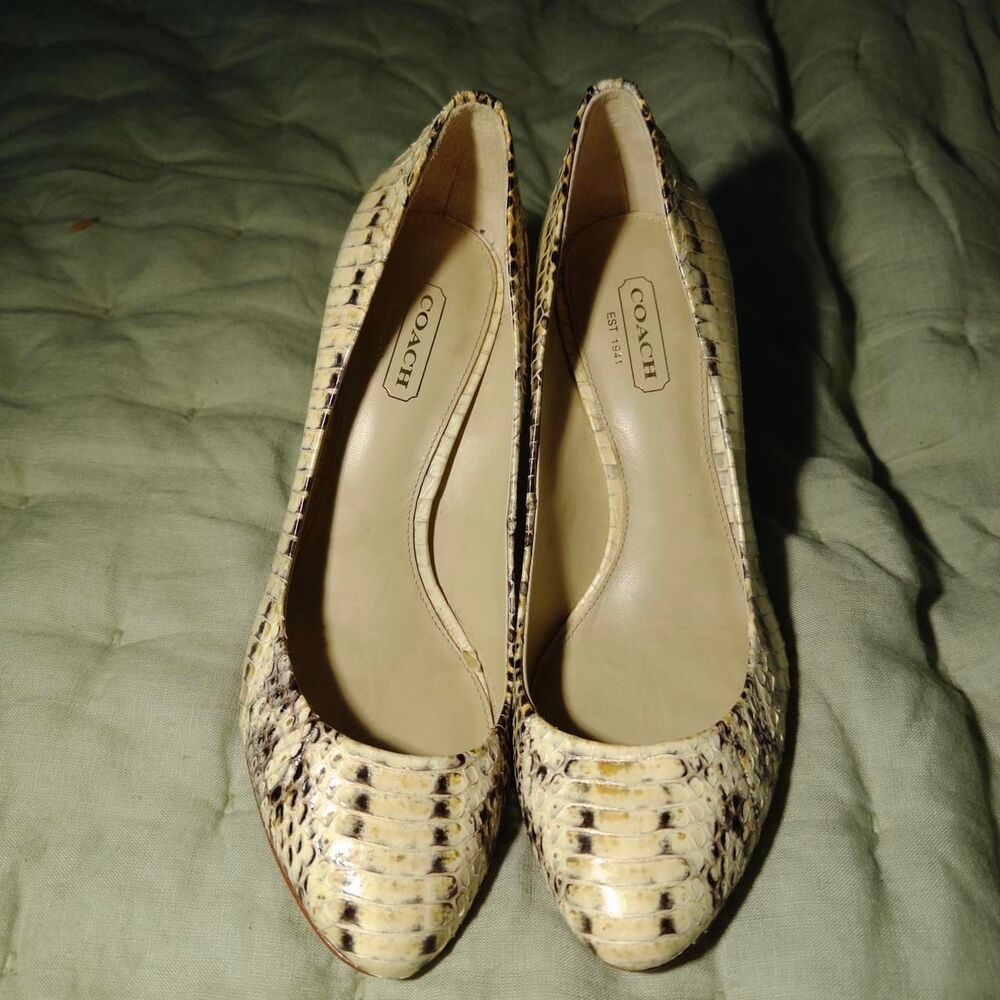 Coach Snakeskin Heels
